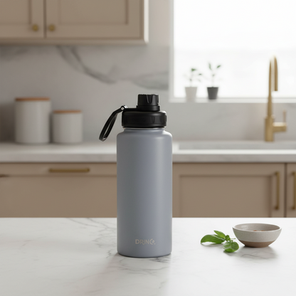 DRINCO® 32 oz. Insulated Stainless Steel Water Bottle — Asphalt Gray