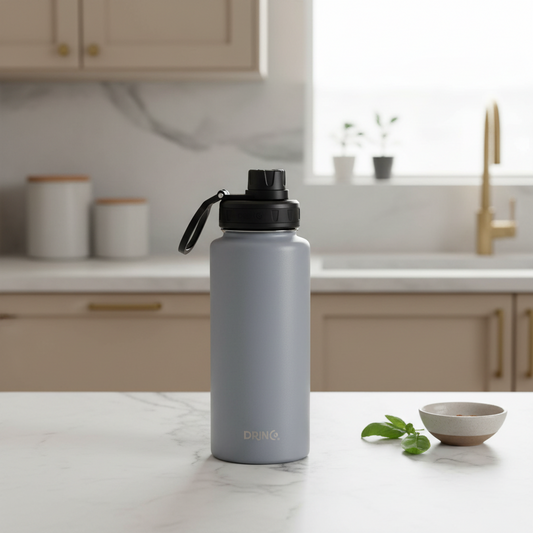 DRINCO® 32 oz. Insulated Stainless Steel Water Bottle — Asphalt Gray