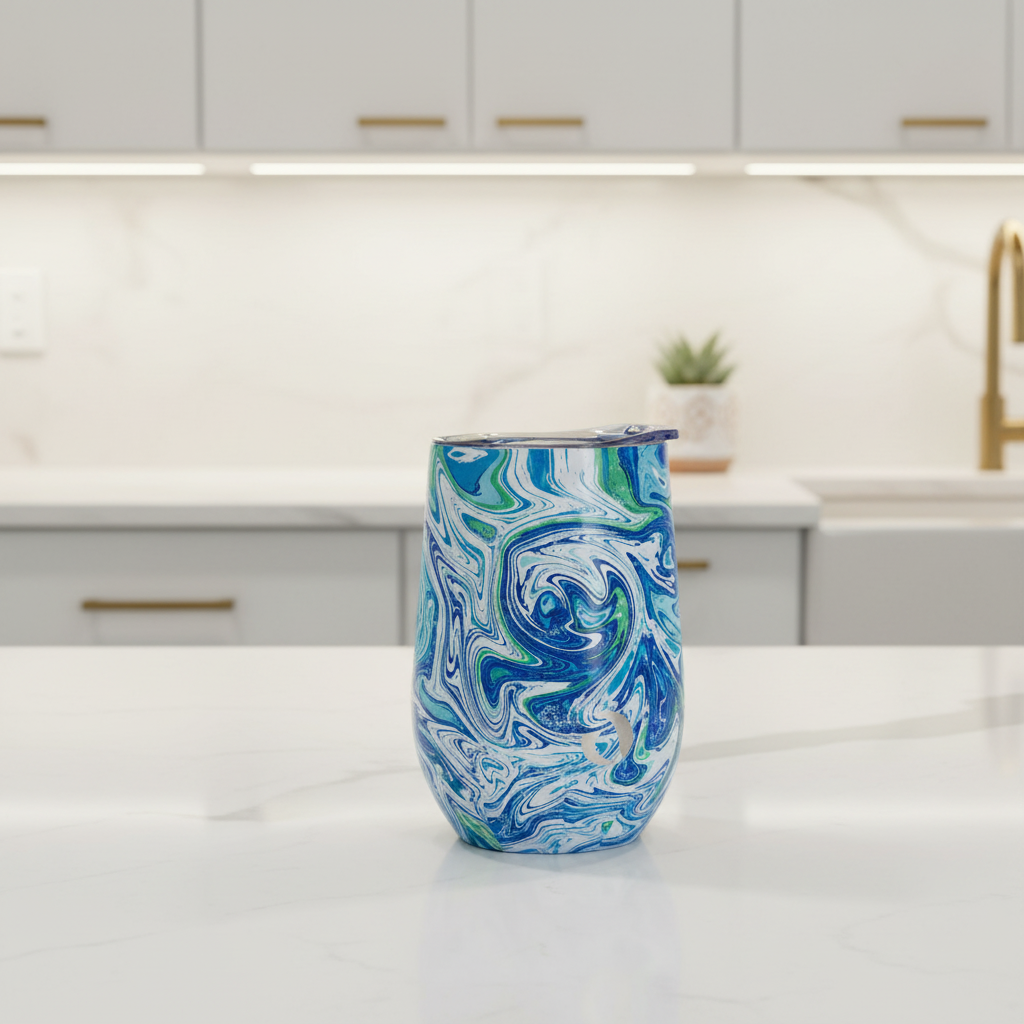 DRINCO® 12 oz. Insulated Stemless Wine Tumbler — Venice Swirl