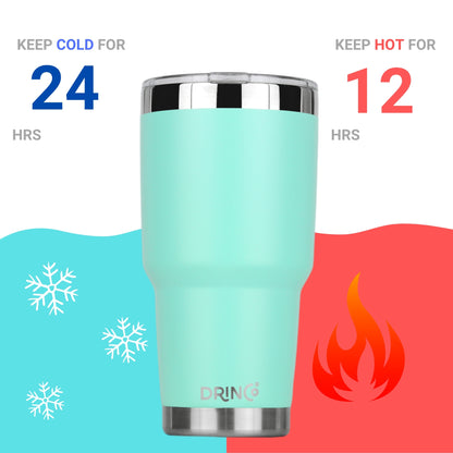DRINCO® 30 oz. Insulated Tumbler with Spill-Proof Lid — Teal