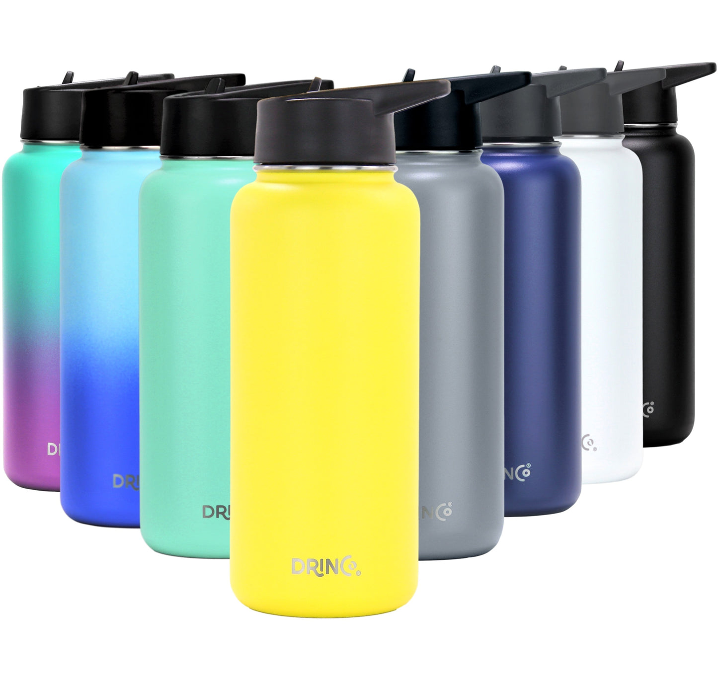 DRINCO® 32 oz. Insulated Wide-Mouth Water Bottle — Illuminating Yellow