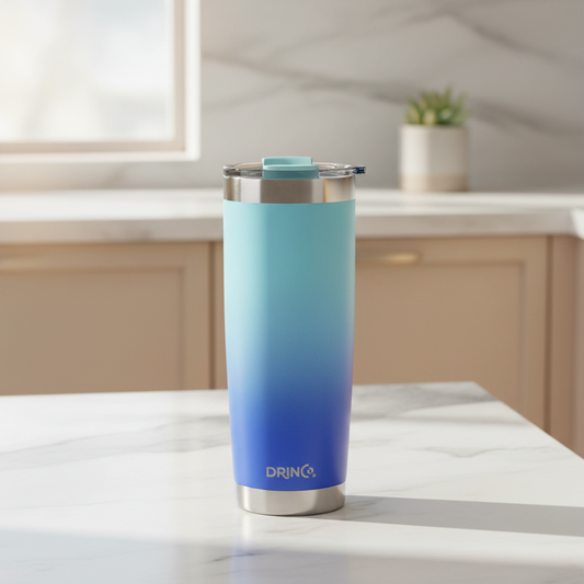 DRINCO® 20 oz. Insulated Tumbler with Spill-Proof Lid — Sky Blue
