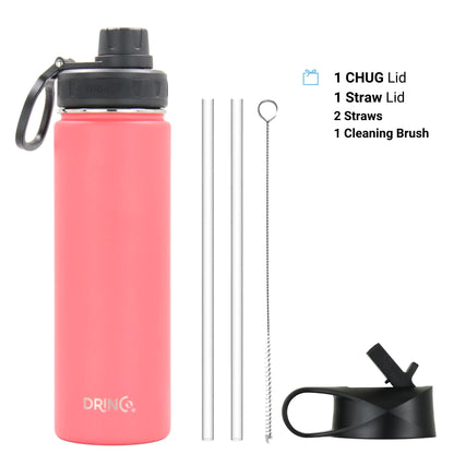 DRINCO® 22 oz. Insulated Stainless Steel Water Bottle — Coral Paradise