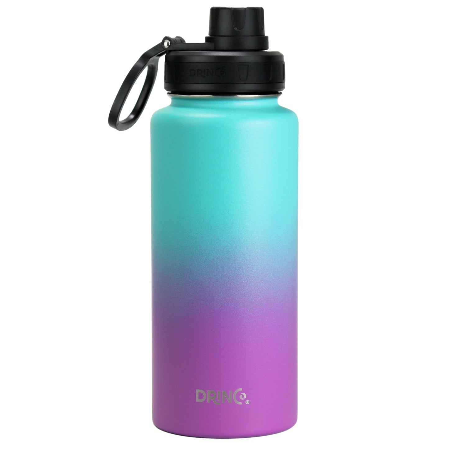 DRINCO® 32 oz. Insulated Stainless Steel Water Bottle — Ombre Fuchsia Teal