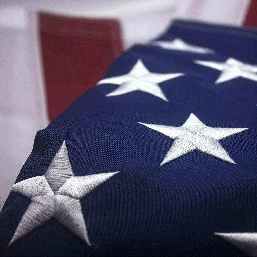 American Flag — Heavy Duty Outdoor Embroidered Stars | 8 Sizes