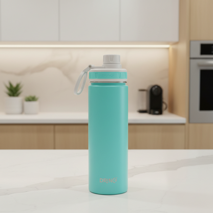 DRINCO® 22 oz. Insulated Stainless Steel Sport Water Bottle — Teal