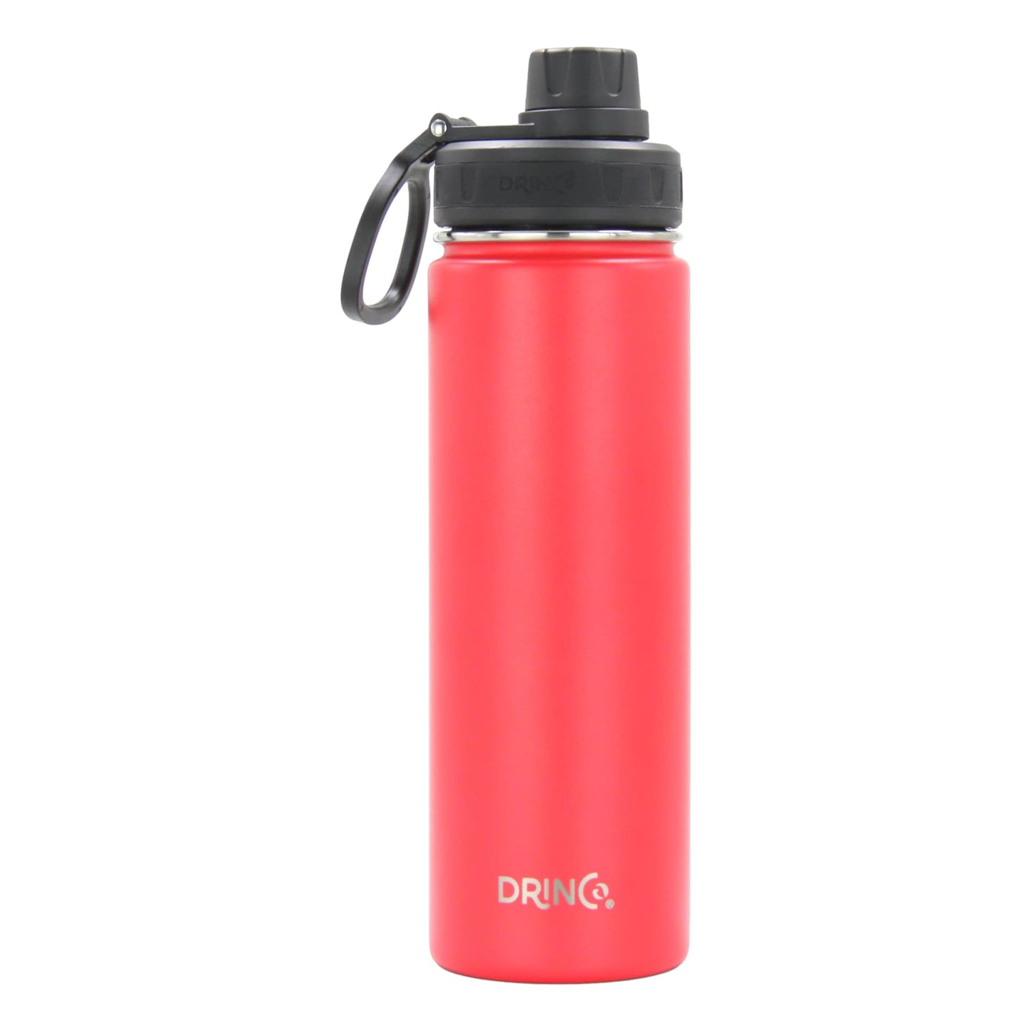 DRINCO® 22 oz. Insulated Stainless Steel Sport Water Bottle — Barn Red