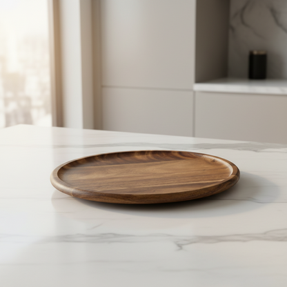 Acacia Wood Lazy Susan Turntable — 15 in. Diameter