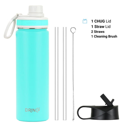 DRINCO® 22 oz. Insulated Stainless Steel Sport Water Bottle — Teal