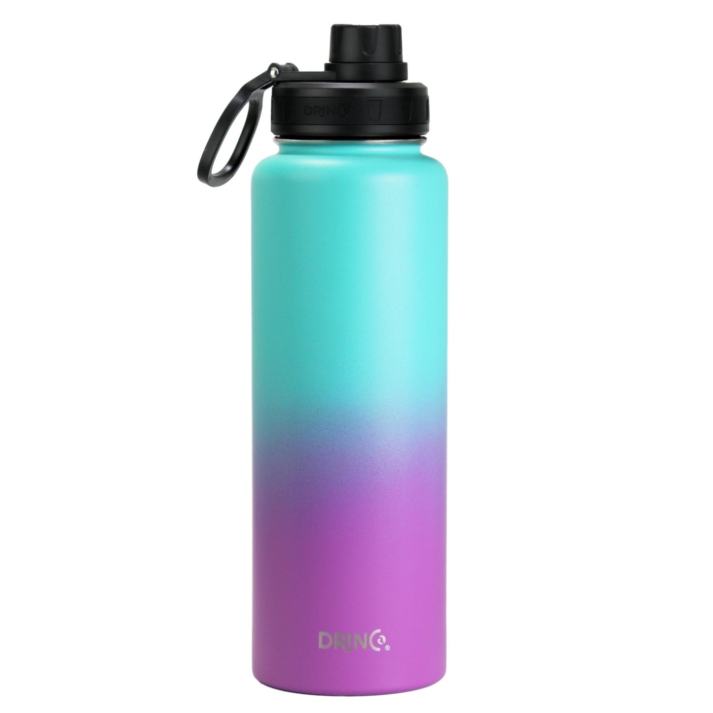DRINCO® 40 oz. Insulated Stainless Steel Water Bottle — Ombre Fuchsia Teal