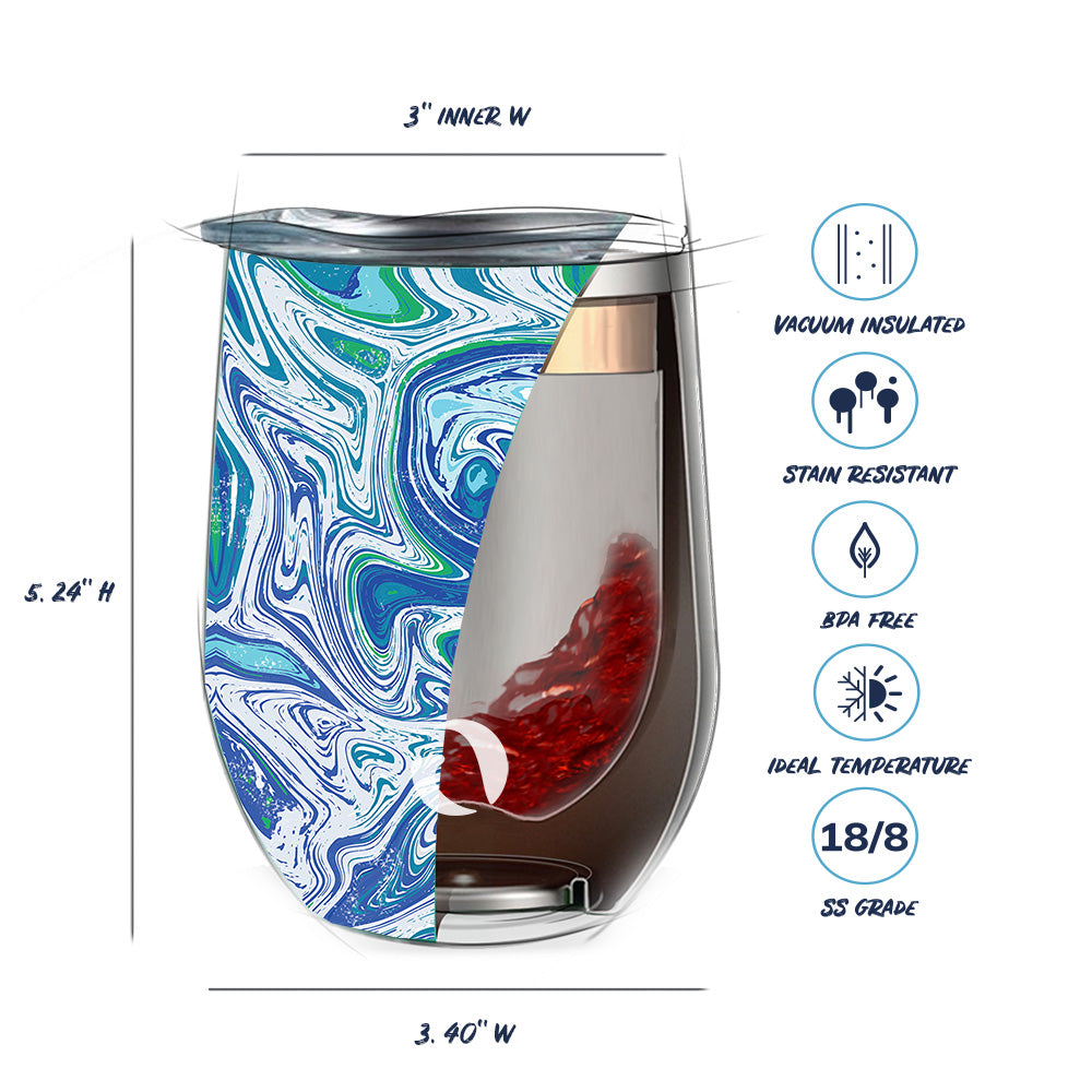 DRINCO® 12 oz. Insulated Stemless Wine Tumbler — Venice Swirl