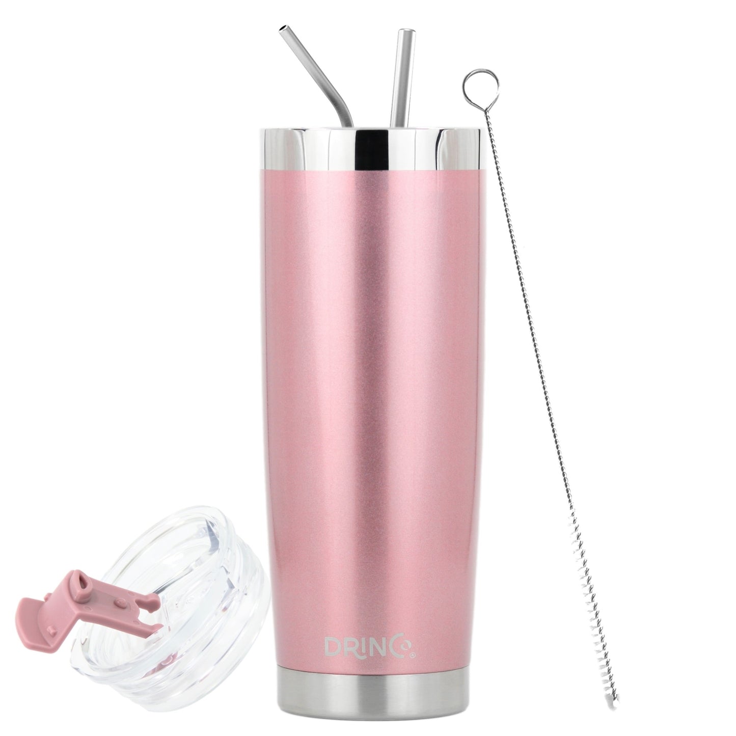 DRINCO® 20 oz. Insulated Tumbler with Spill-Proof Lid — Rose Gold