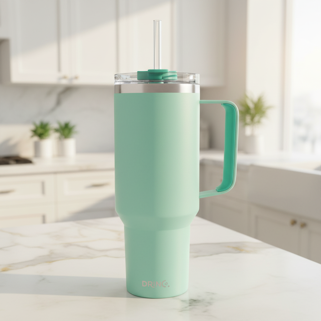DRINCO® 40 oz. Big Sur Insulated Tumbler with Handle — Sage