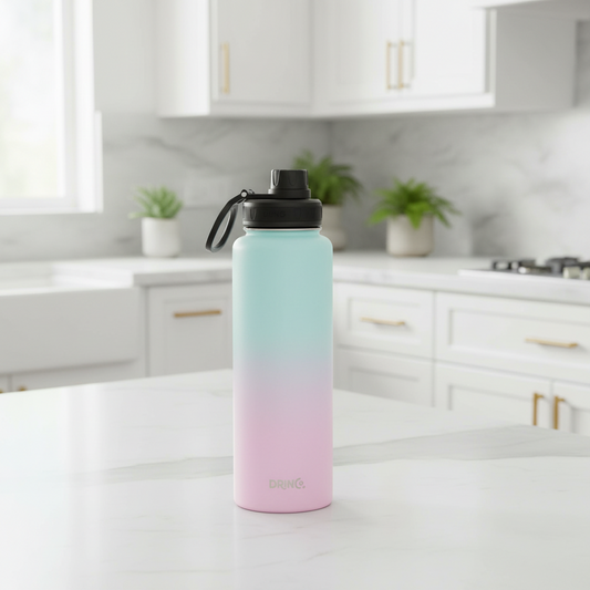 DRINCO® 40 oz. Insulated Stainless Steel Sport Water Bottle — Macaron Ombre
