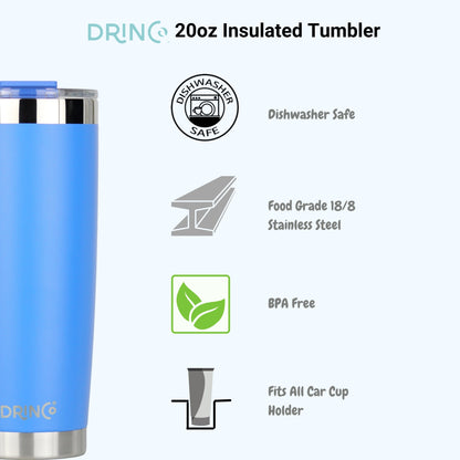 DRINCO® 20 oz. Insulated Tumbler with Spill-Proof Lid — Royal Blue