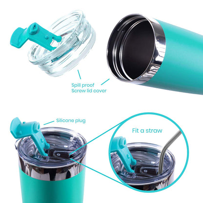DRINCO® 20 oz. Insulated Tumbler with Spill-Proof Lid — Teal