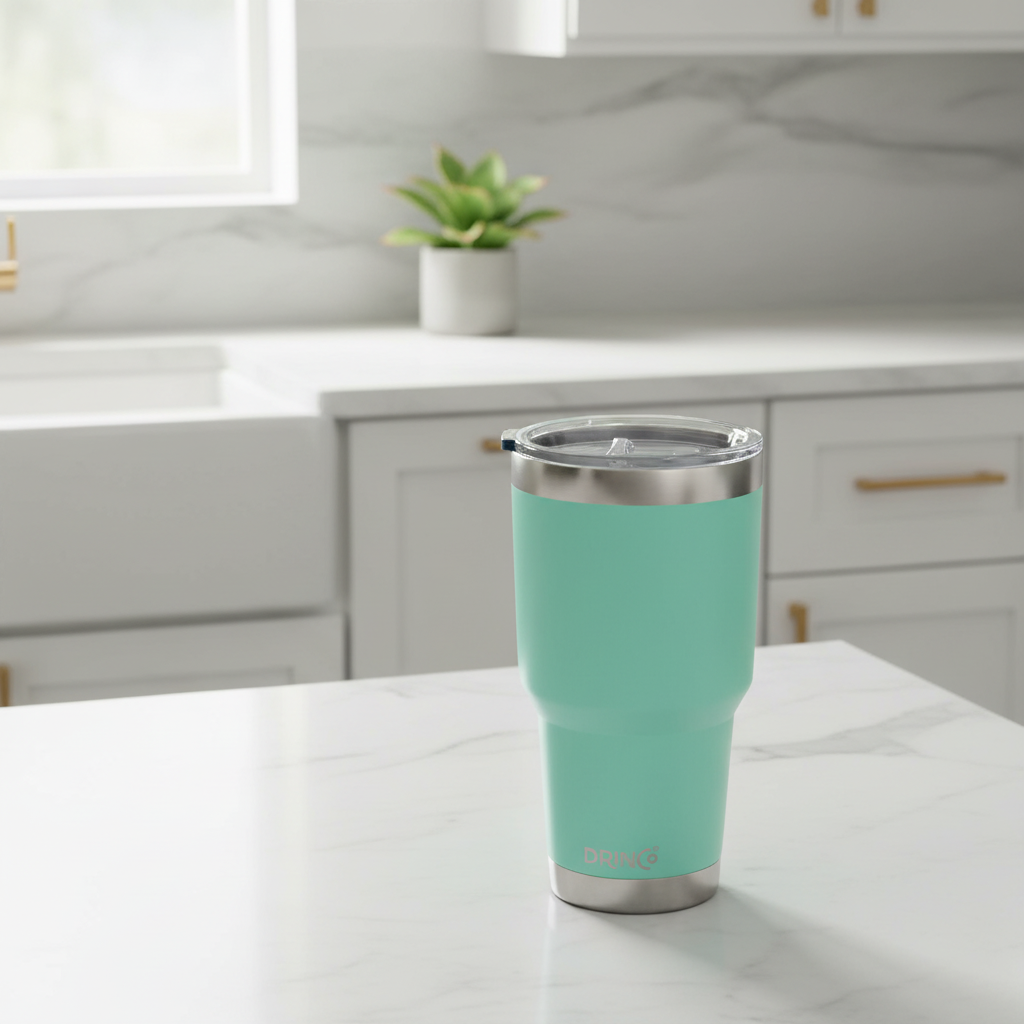 DRINCO® 30 oz. Insulated Tumbler with Spill-Proof Lid — Teal