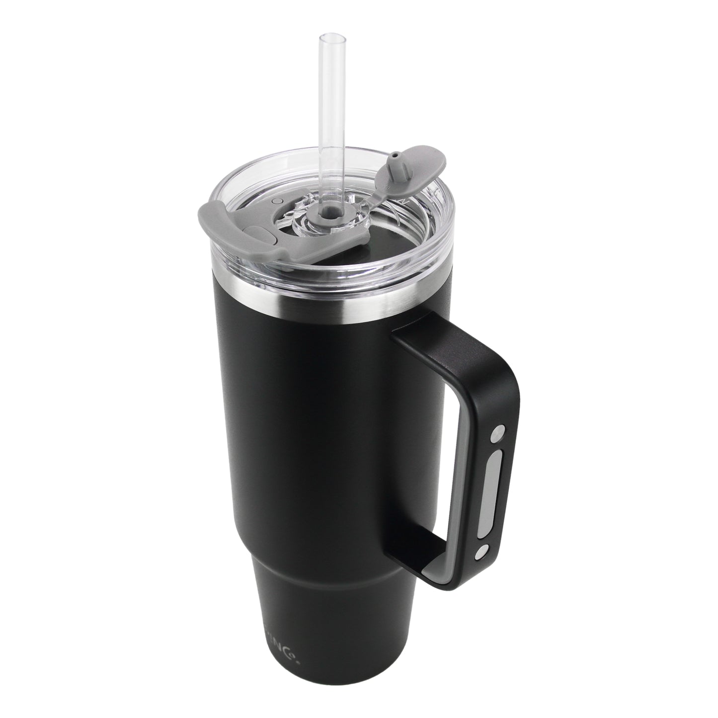 DRINCO® 40 oz. Big Sur Insulated Tumbler with Handle — USA Flag | Matte Black