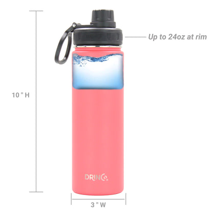 DRINCO® 22 oz. Insulated Stainless Steel Water Bottle — Coral Paradise