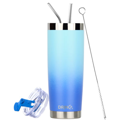 DRINCO® 20 oz. Insulated Tumbler with Spill-Proof Lid — Sky Blue