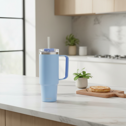 DRINCO® 30 oz. Big Sur Insulated Tumbler with Handle — Sky Blue