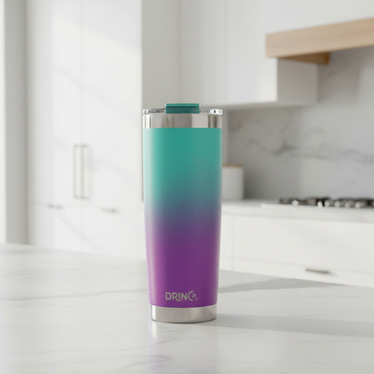 DRINCO® 20 oz. Insulated Tumbler with Spill-Proof Lid — Ombre Teal