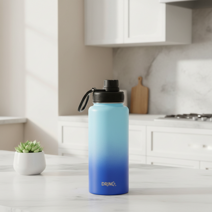 DRINCO® 32 oz. Insulated Stainless Steel Water Bottle — Morning Sky Blue