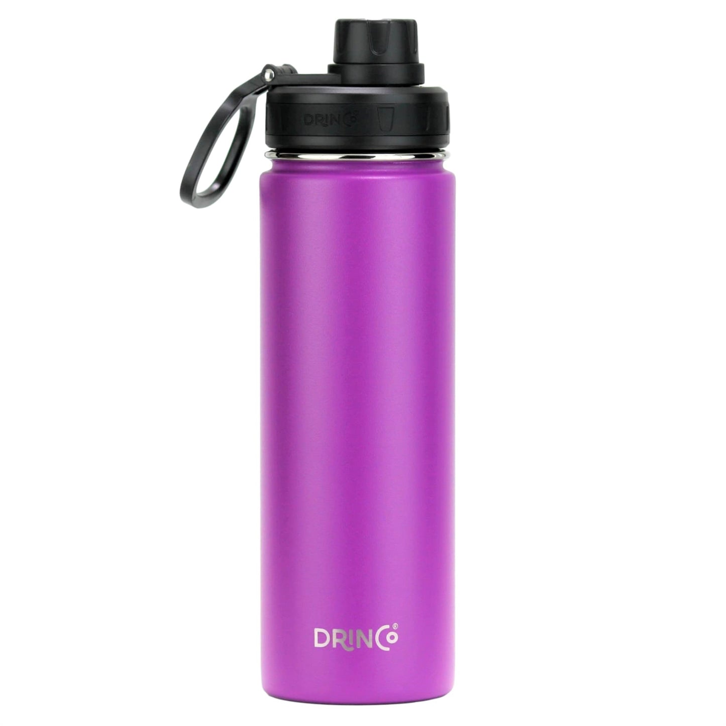 DRINCO® 22 oz. Insulated Stainless Steel Sport Water Bottle — Deep Purple