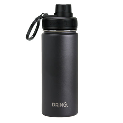 DRINCO® 18 oz. Insulated Stainless Steel Sport Water Bottle — Matte Black