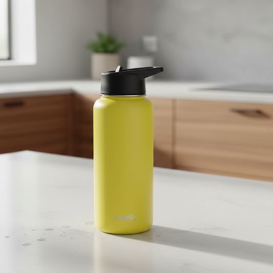 DRINCO® 32 oz. Insulated Wide-Mouth Water Bottle — Illuminating Yellow