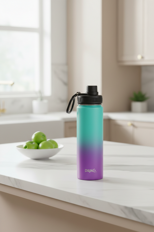 DRINCO® 22 oz. Insulated Stainless Steel Water Bottle — Ombre Fuchsia Teal