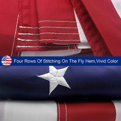 American Flag — Heavy Duty Outdoor Embroidered Stars | 8 Sizes