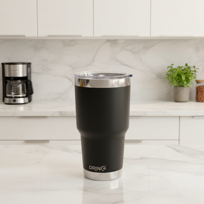 DRINCO® 30 oz. Insulated Tumbler with Spill-Proof Lid — Matte Black