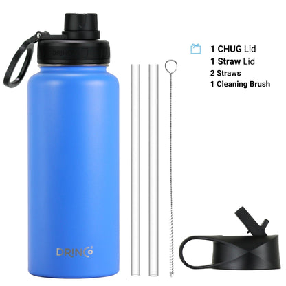 DRINCO® 32 oz. Insulated Stainless Steel Water Bottle — Royal Blue