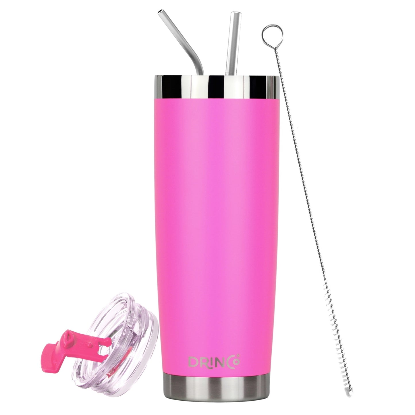 DRINCO® 20 oz. Insulated Tumbler with Spill-Proof Lid — Island Pink