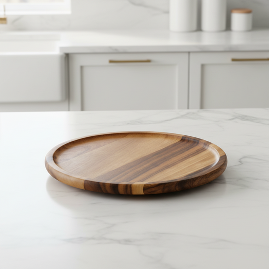 Acacia Wood Lazy Susan Turntable — 13 in. Diameter