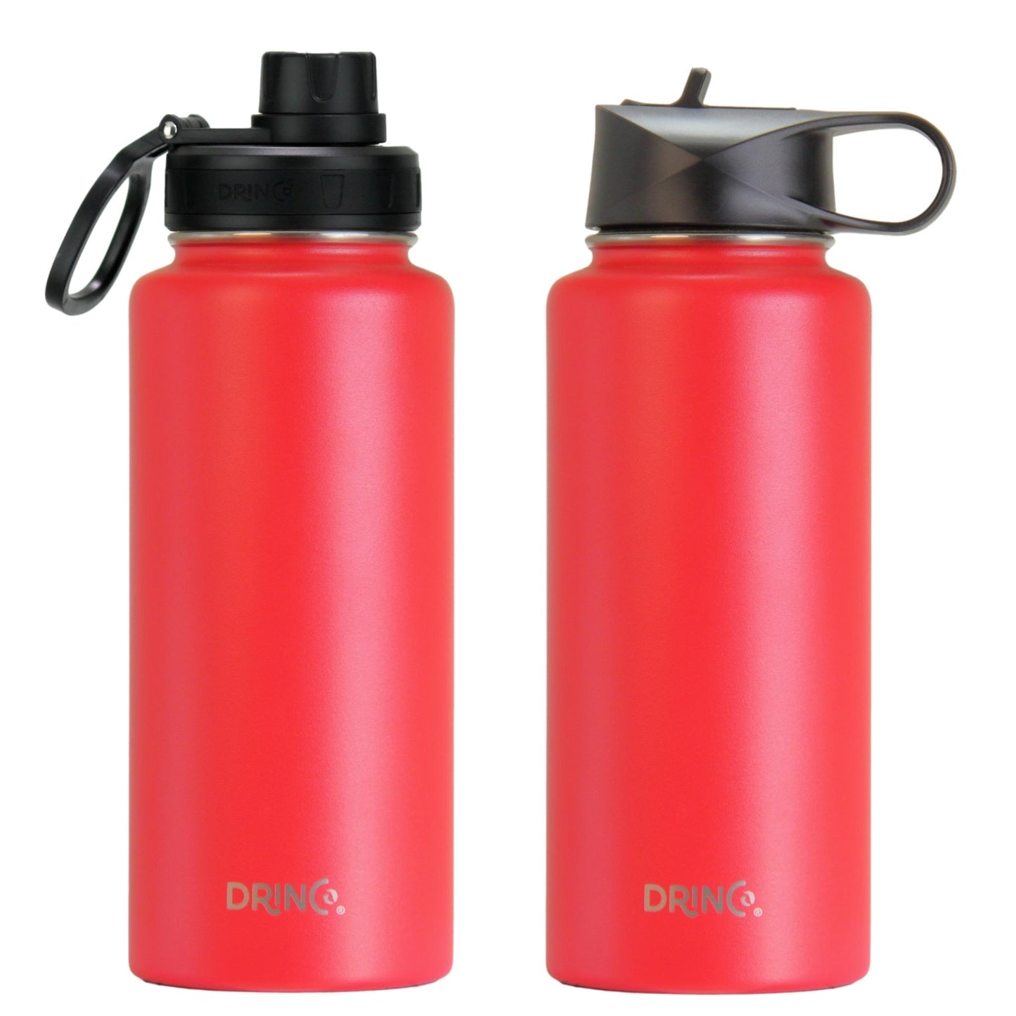 DRINCO® 32 oz. Insulated Stainless Steel Water Bottle — Barn Red