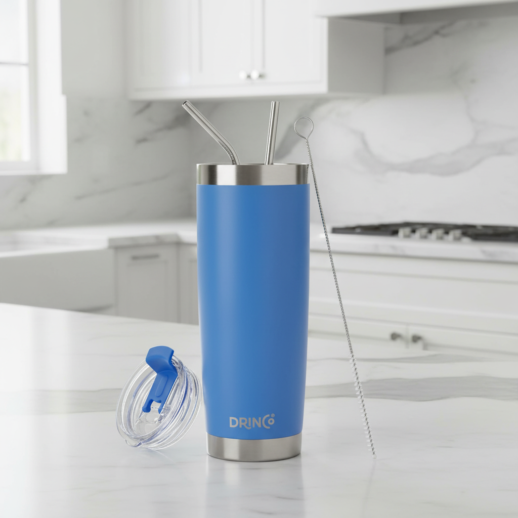 DRINCO® 20 oz. Insulated Tumbler with Spill-Proof Lid — Royal Blue