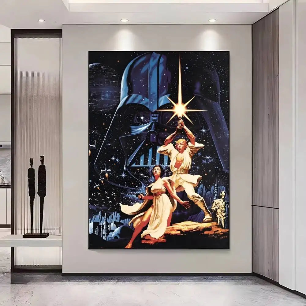 Galaxy Heroes A New Dawn cinematic sci-fi wall art poster — LivDecor
