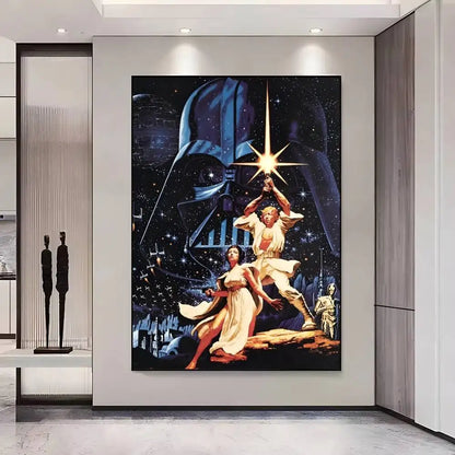 Galaxy Heroes A New Dawn cinematic sci-fi wall art poster — LivDecor
