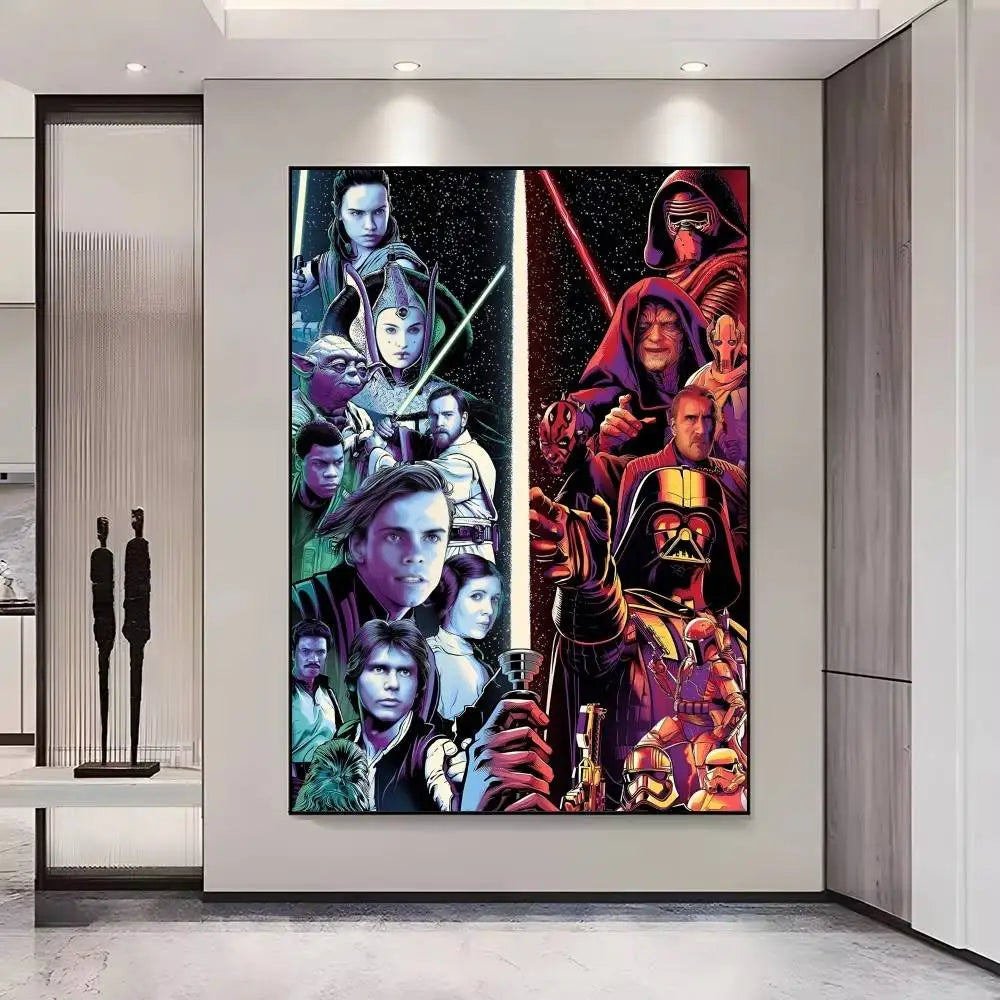 Light and Shadow The Saga Collage cinematic sci-fi wall art poster — LivDecor
