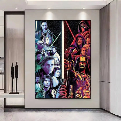 Light and Shadow The Saga Collage cinematic sci-fi wall art poster — LivDecor
