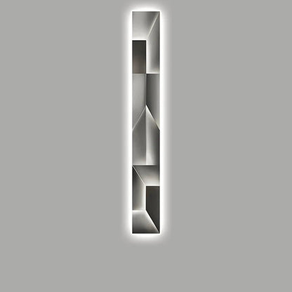 Luminary Canvas backlit crystal art wall sconce in white with cool daylight LED glow against a neutral grey background — LivDecor
