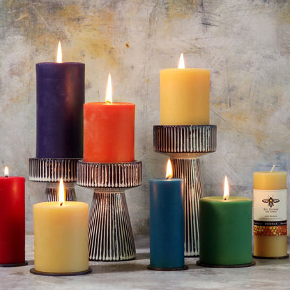 Pure Beeswax Pillar Candle — Big Dipper Wax Works | 3 Sizes, 6 Colors
