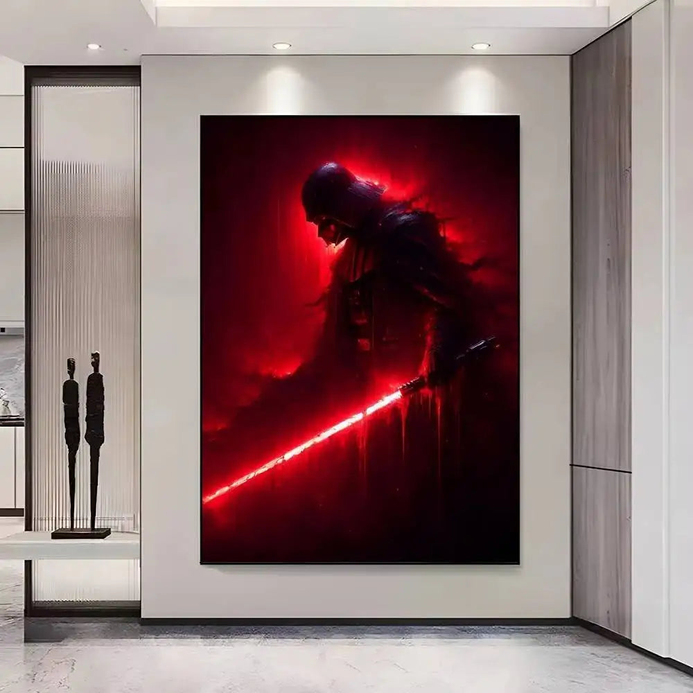 The Dark Lord Red Blade cinematic sci-fi wall art poster — LivDecor
